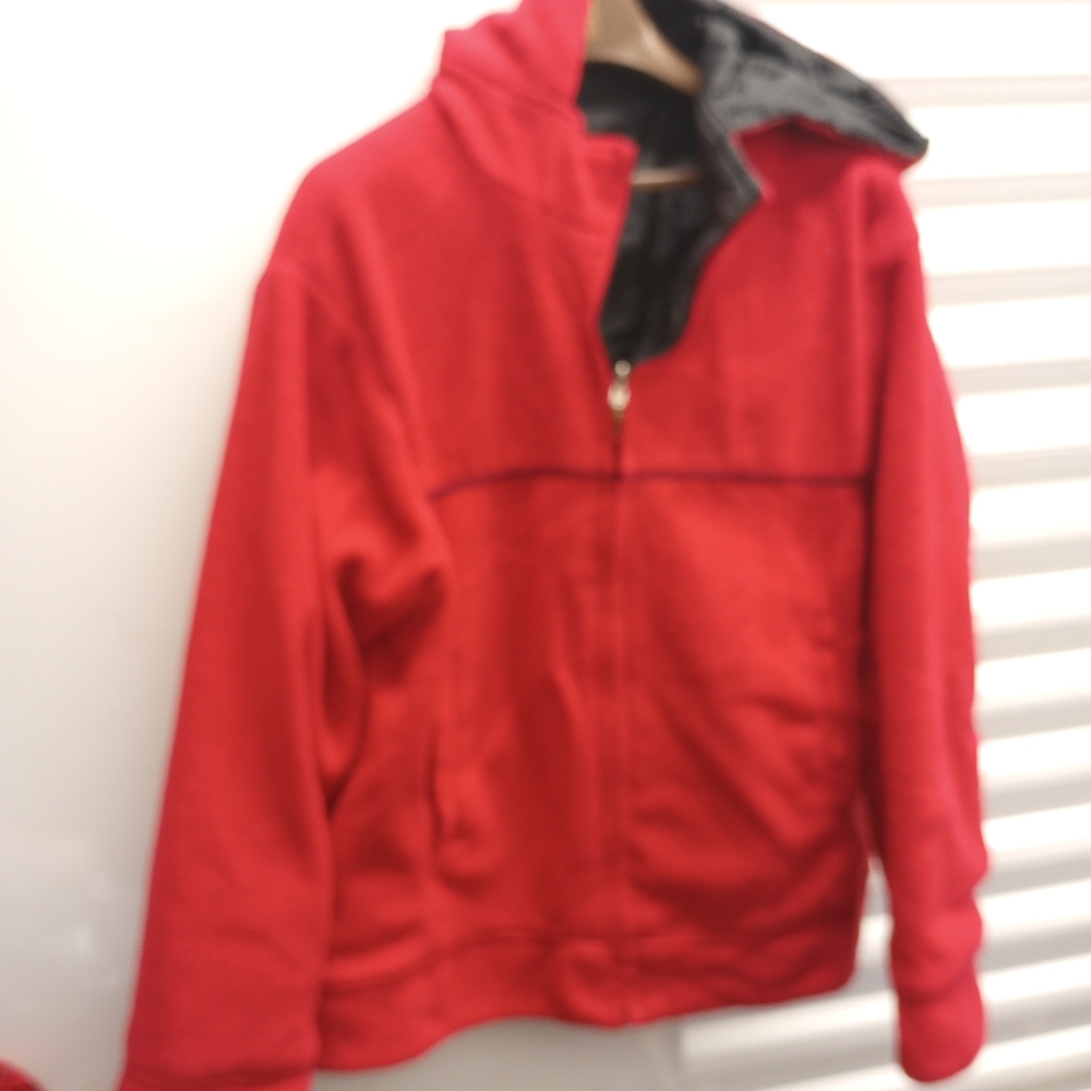 2X Reversible Hooded Red and Black Jacket